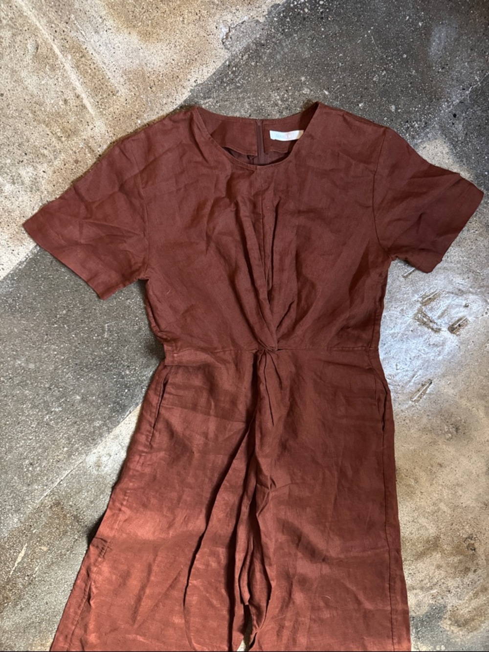 Shaina Mote Verana Linen Wide Leg Jumpsuit Size 2 I LA Designer - Picture 3 of 13